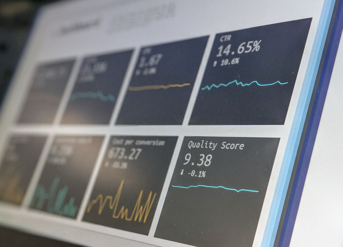 Website performance dashboard showing loading speed metrics next to a browser window